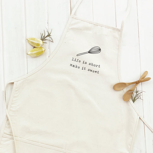 Life is Short (Whisk) - Women's Apron | Aprons | Kitchen + Metal