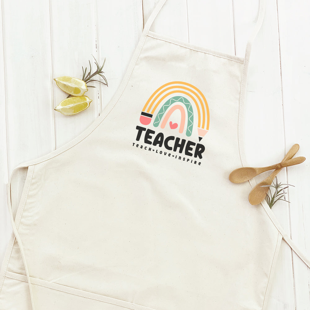 Teacher Rainbow - Women's Apron | Aprons | Kitchen + Metal