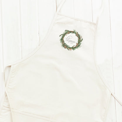 Blessings Wreath - Women's Apron | Aprons | Kitchen + Metal