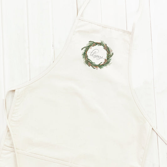 Blessings Wreath - Women's Apron | Aprons | Kitchen + Metal