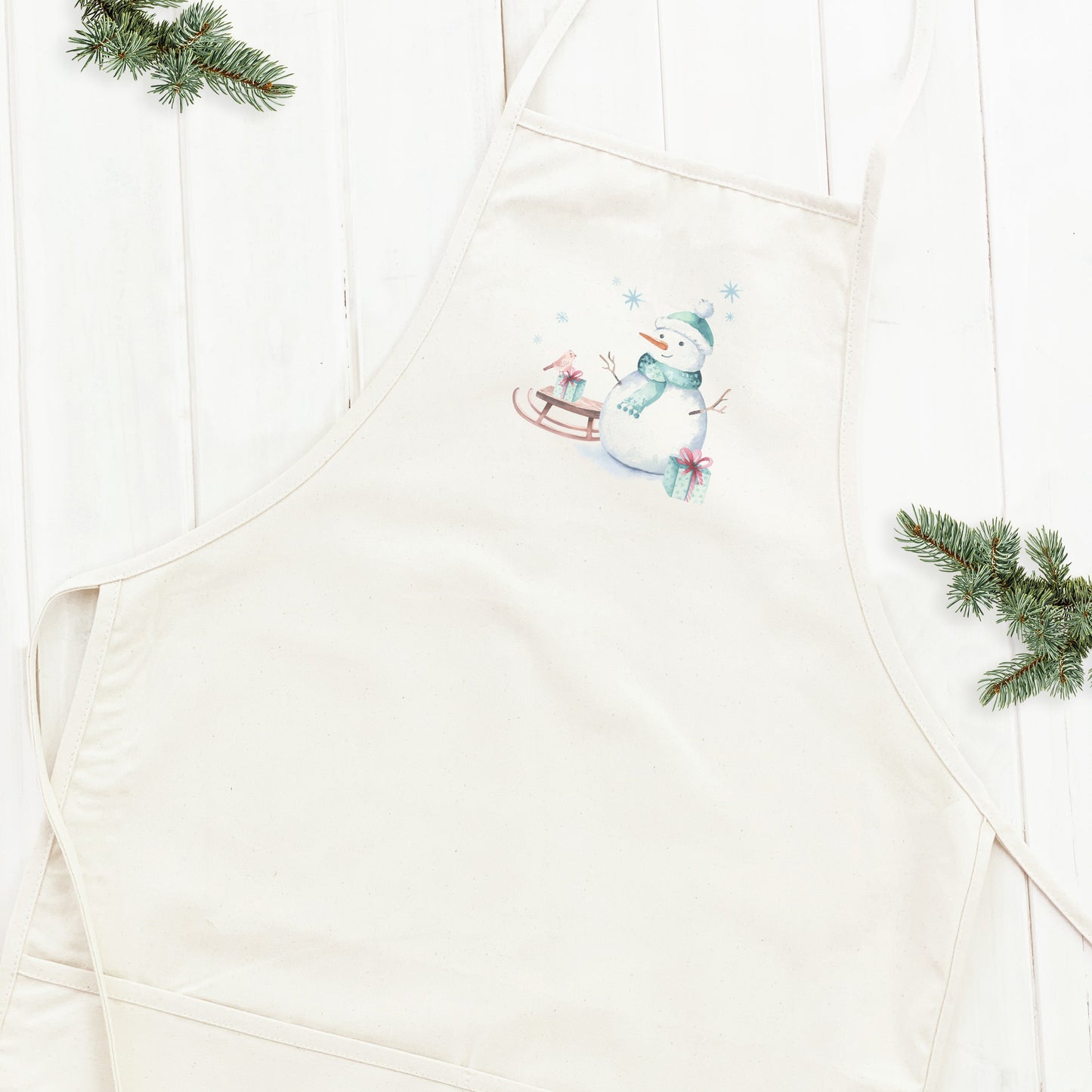 Watercolor Snowman - Women's Apron | Aprons | Kitchen + Metal