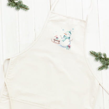 Watercolor Snowman - Women's Apron | Aprons | Kitchen + Metal