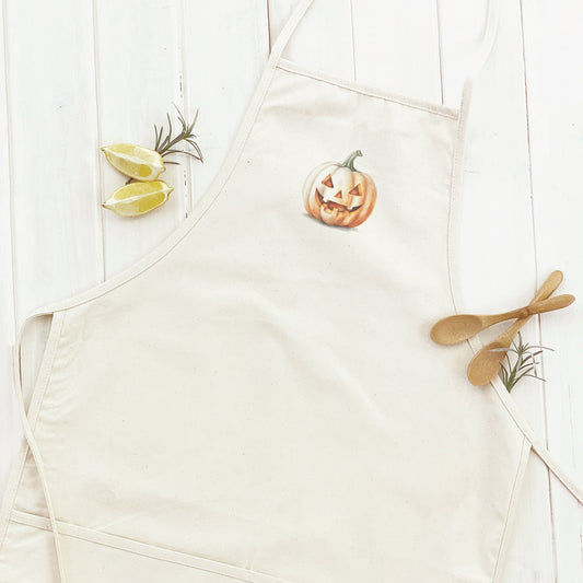 Watercolor Carved Pumpkin - Women's Apron | Aprons | Kitchen + Metal