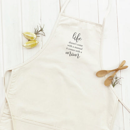 Life Manual Mom - Women's Apron | Aprons | Kitchen + Metal