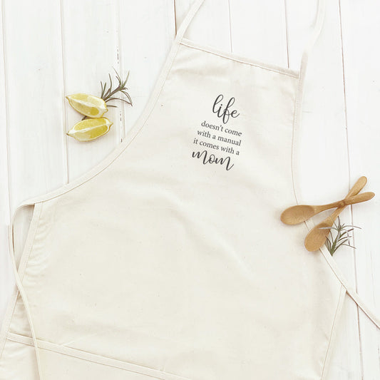 Life Manual Mom - Women's Apron | Aprons | Kitchen + Metal