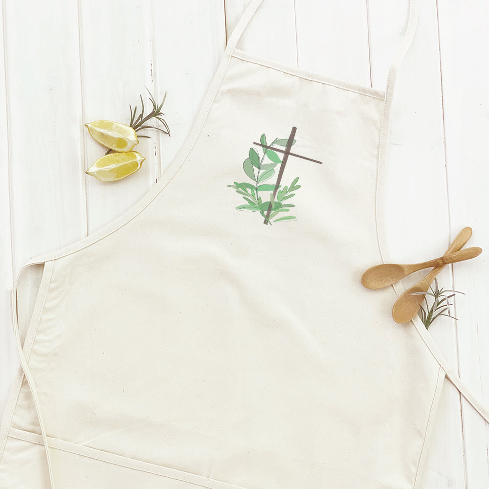 Cross with Leaves - Women's Apron | Aprons | Kitchen + Metal