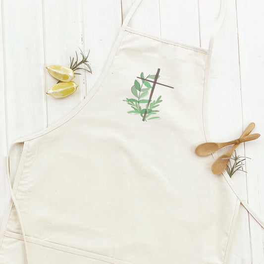 Cross with Leaves - Women's Apron | Aprons | Kitchen + Metal