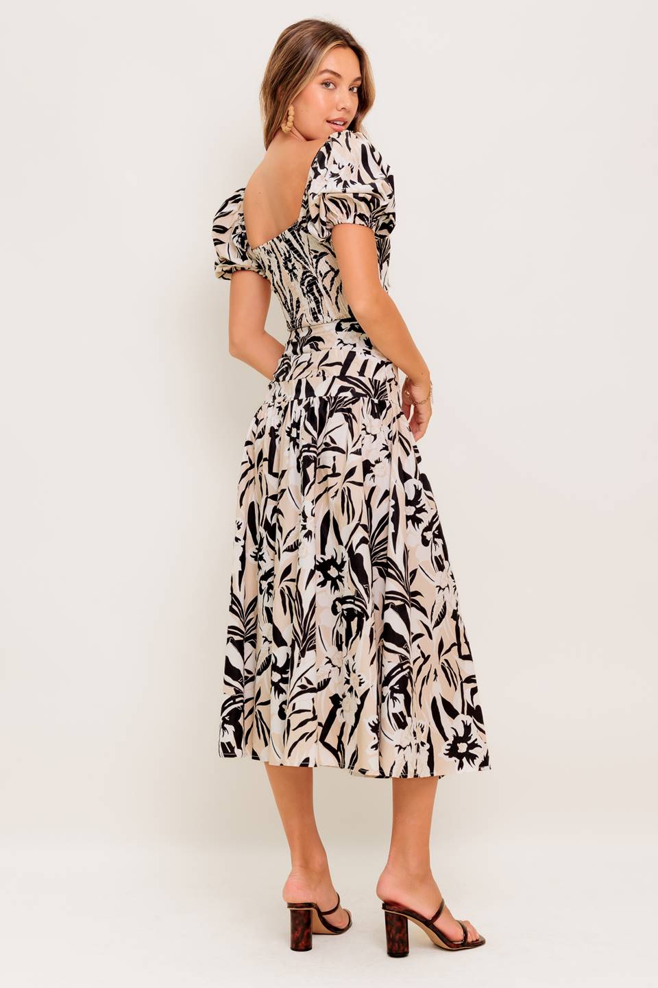 NEUTRAL ZONE WOVEN TOP AND SKIRT SET