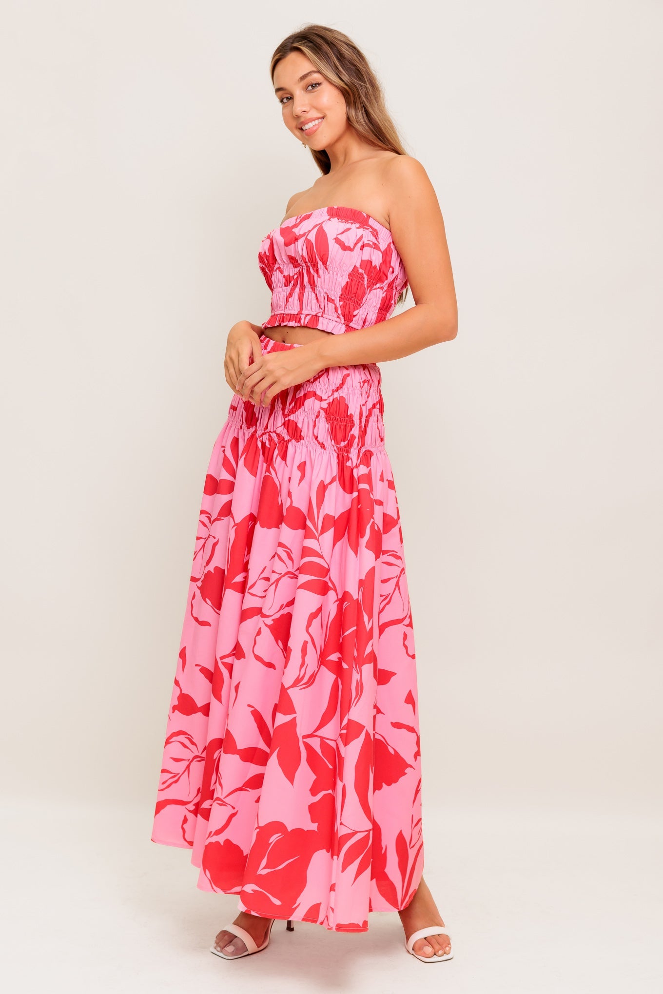 ANYTHING I WANT WOVEN TOP AND SKIRT SET