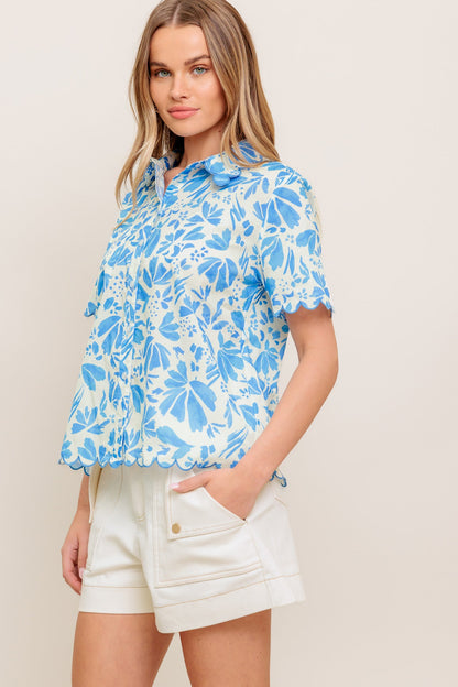 WANDER LEAF WOVEN TOP