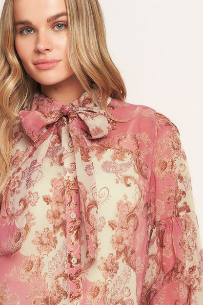 ROCOCO ROSE WOVEN TOP