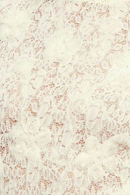 ROMANTIC SHEER FLORAL SWEATER TOP