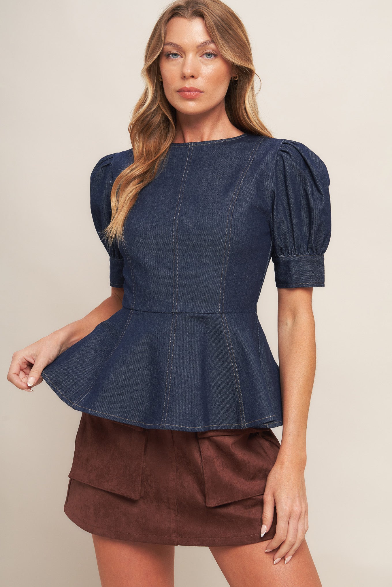 CLASSIC EDGE DARK DENIM TOP