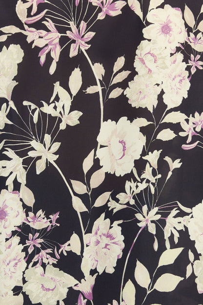 GARDEN GLAM BLACK WOVEN TOP