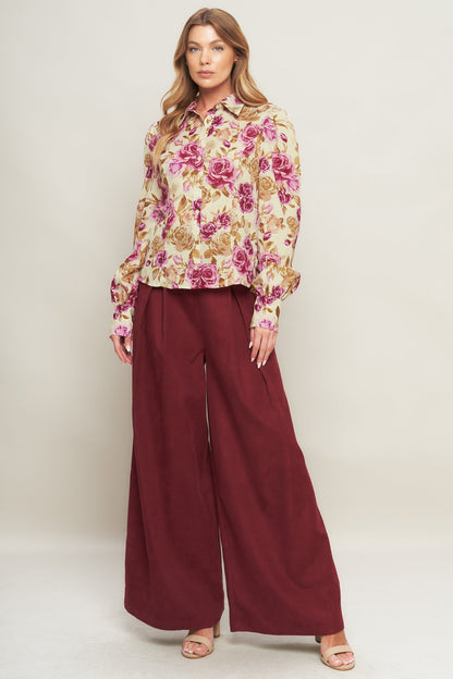 PARISIAN ROSE DREAM WOVEN TOP