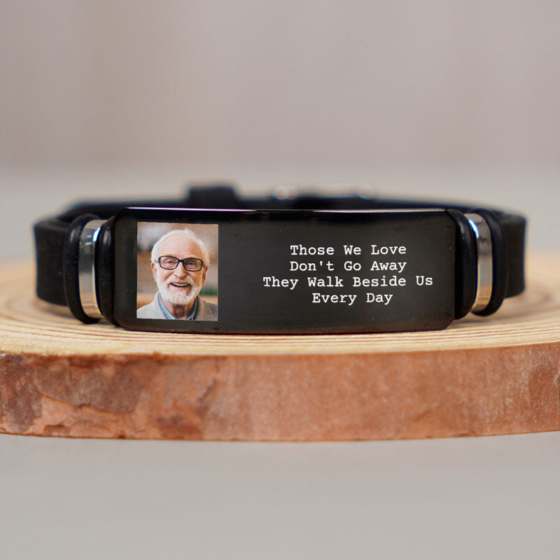 Custom Photo I'll Carry You - Personalized Bracelet - Memorial Gift For Family, Siblings, Friends, Dog Lovers, Cat Lovers