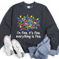 I'm Fine, It's Fine, Everything Is Fine, Christmas Sweatshirt