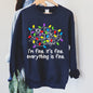I'm Fine, It's Fine, Everything Is Fine, Christmas Sweatshirt