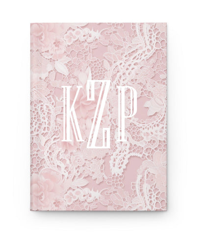 Customizable: Floral Lace Hardcover Journal for Elegant Writing, Gift for Her, Romantic Diary, Travel Journal, Scrapbooking