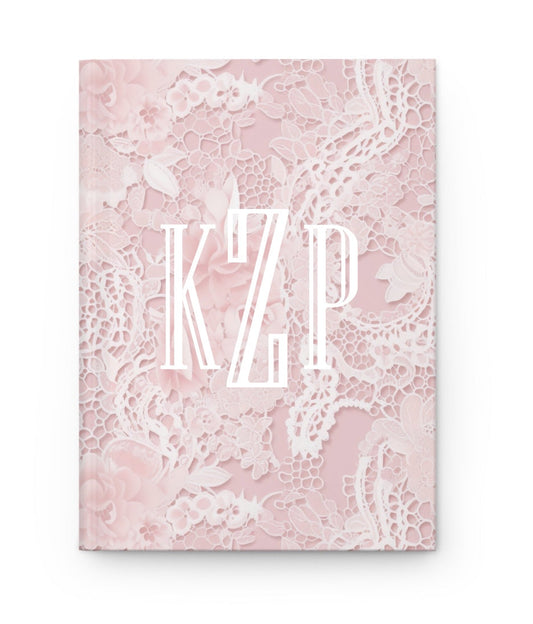 Customizable: Floral Lace Hardcover Journal for Elegant Writing, Gift for Her, Romantic Diary, Travel Journal, Scrapbooking
