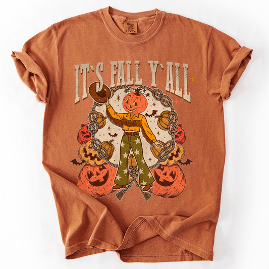 It's Fall Y'all, Cute, Jack O Lantern, Halloween, Autumn, Comfort Colors T-Shirt