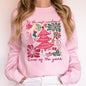 It's The Most Wonderful Time Of The Year, Floral, Christmas, Botanical Sweatshirt