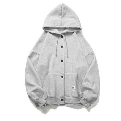 Men's Casual Hooded Jacket - Loose Baseball Coat