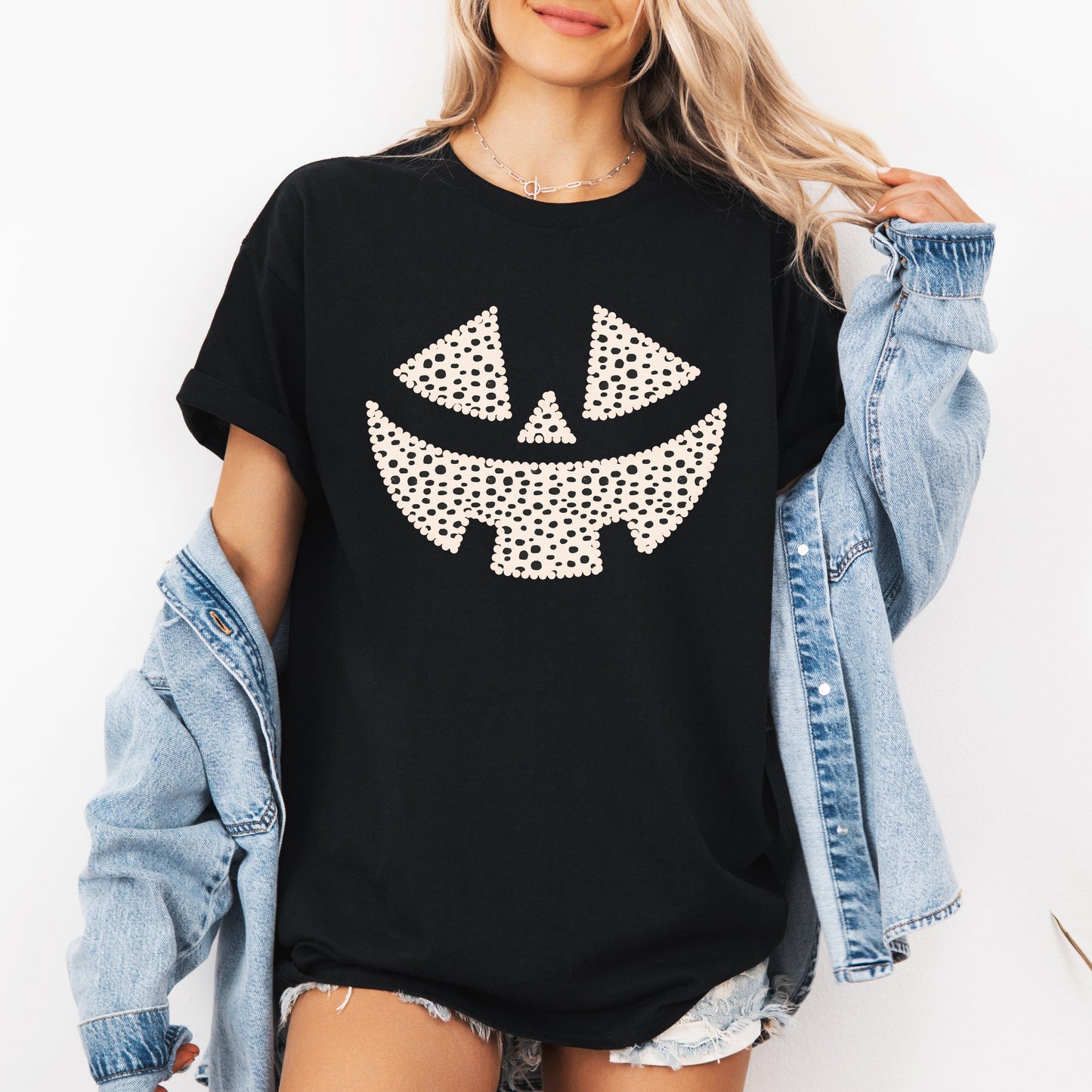 Jack-o-Lantern, Dalmatian Print, Halloween, Tshirt
