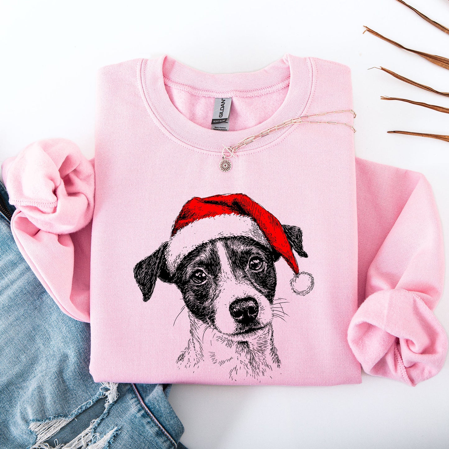 Jack Russell, Santa, Terrier Dog, Christmas, Dog Lover, Pet Sweatshirt