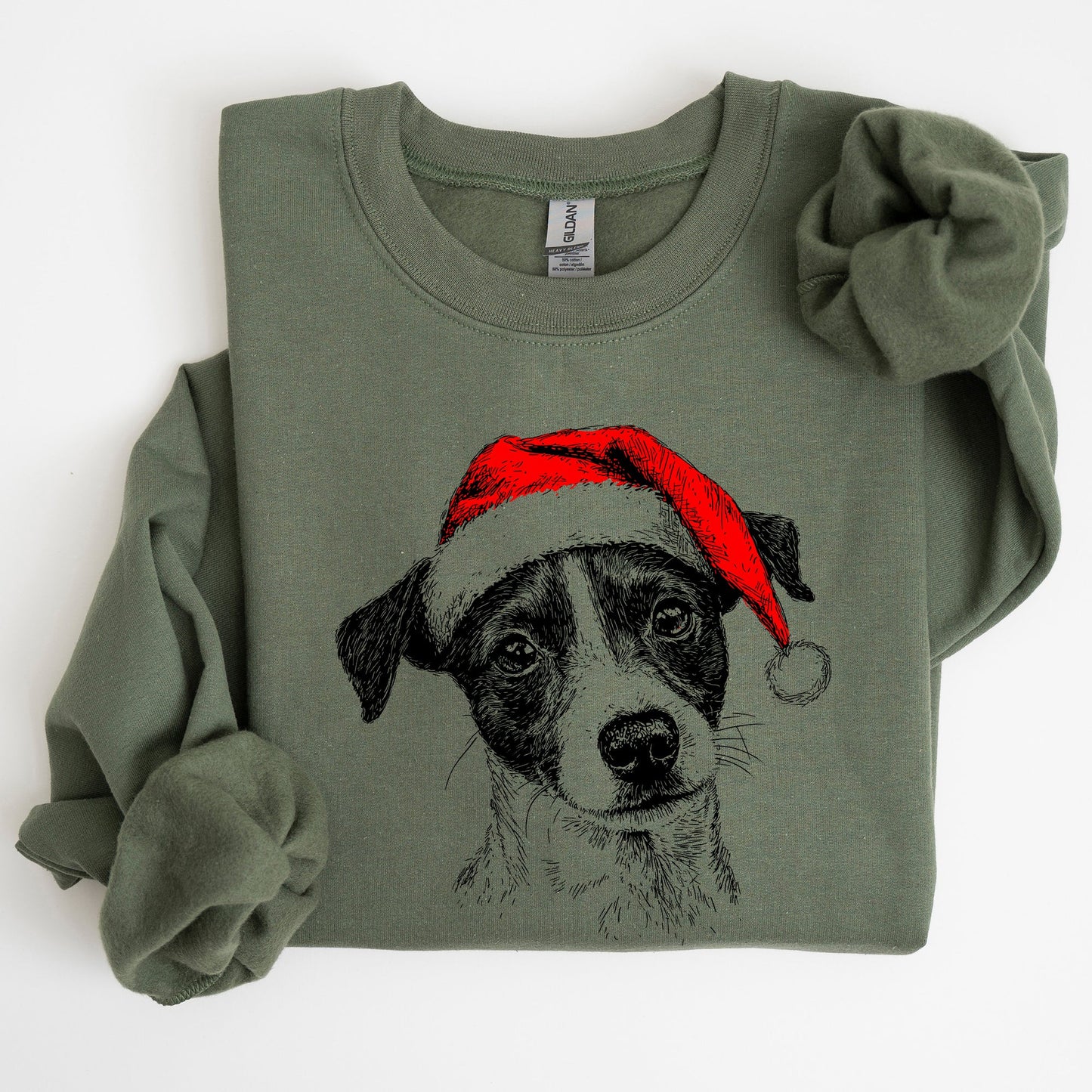 Jack Russell, Santa, Terrier Dog, Christmas, Dog Lover, Pet Sweatshirt