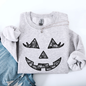 Jack o Lantern, Coquette, Faux Lace, Halloween Sweatshirt