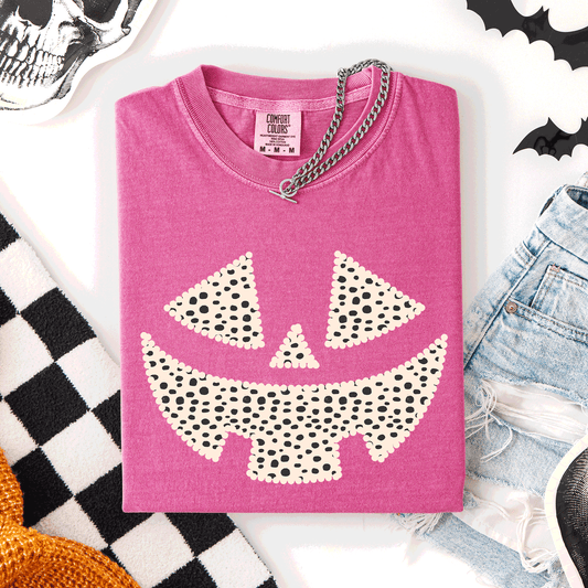 Jack o Lantern, Dalmatian Print, Halloween, Comfort Colors T-Shirt
