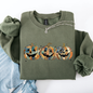 Jack o Lanterns, Faux Quilt, Classic, Cute, Trad, Halloween, Fall, Autumn Sweatshirt
