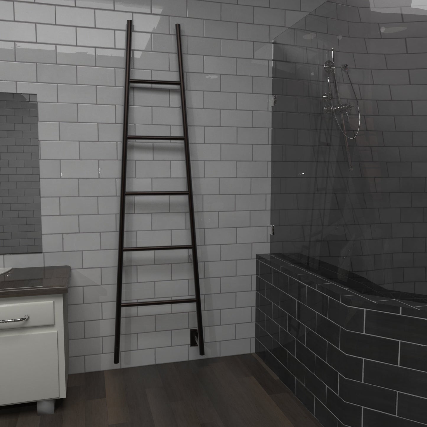 Jeeves Model A Ladder 5 Bar Hardwired Drying Rack