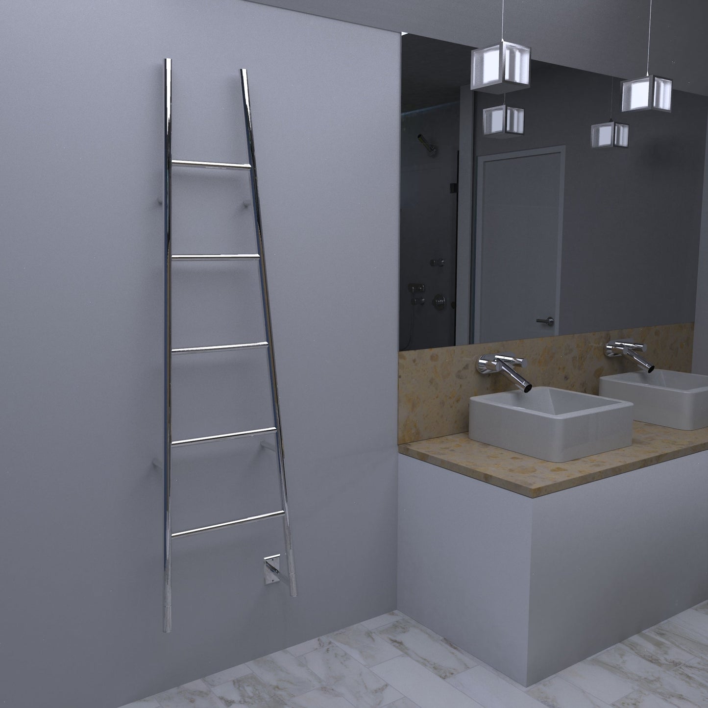 Jeeves Model A Ladder 5 Bar Hardwired Drying Rack