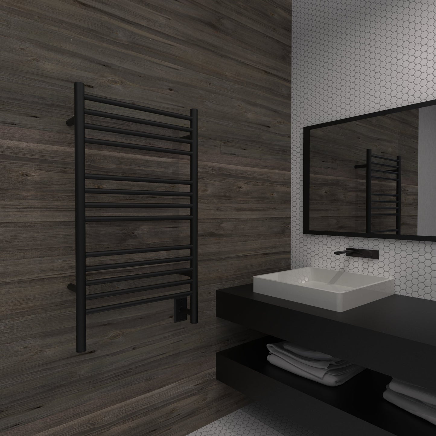 Jeeves Model C Straight 13 Bar Hardwired Towel Warmer