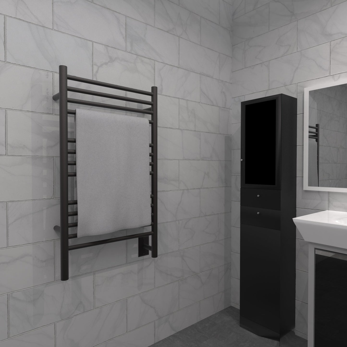 Jeeves Model C Straight 13 Bar Hardwired Towel Warmer