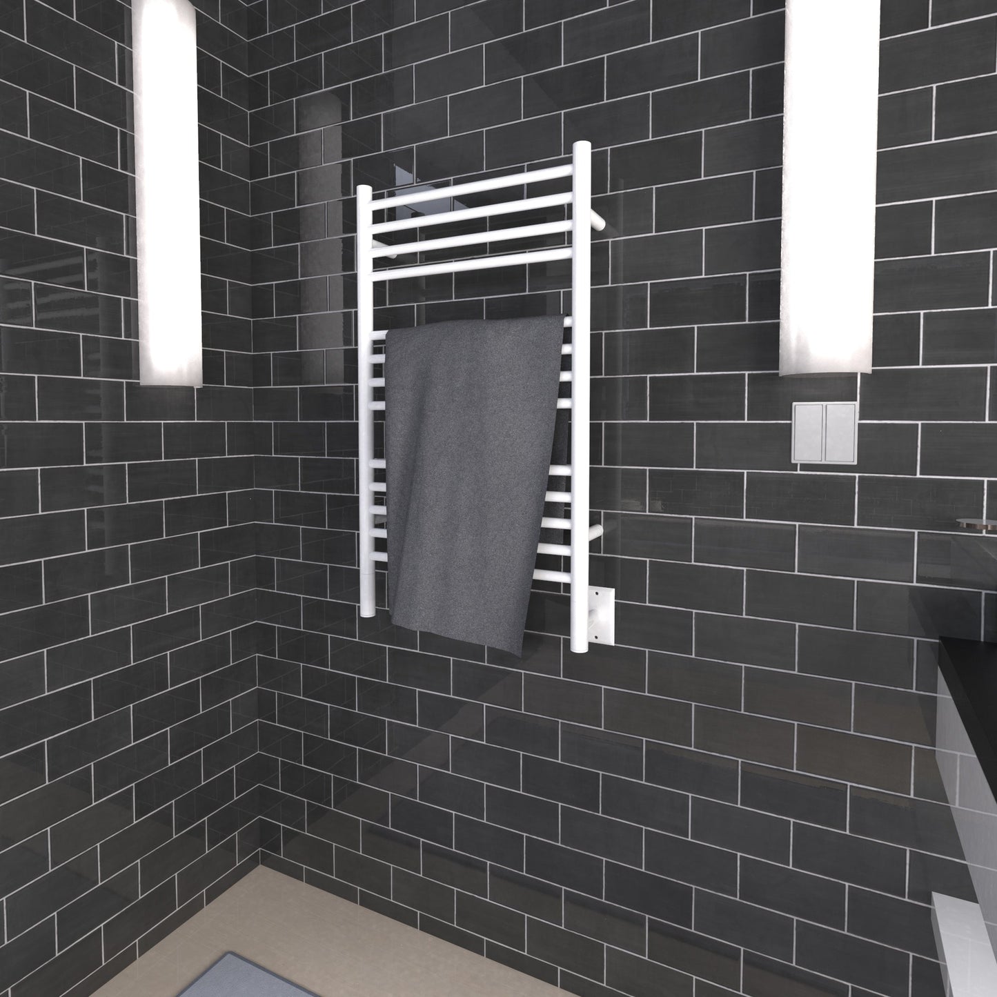 Jeeves Model C Straight 13 Bar Hardwired Towel Warmer