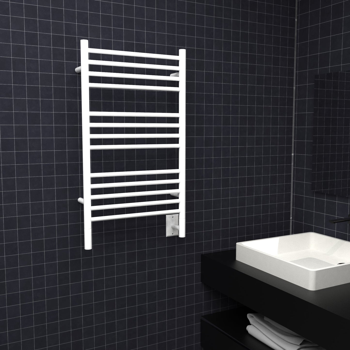 Jeeves Model C Straight 13 Bar Hardwired Towel Warmer