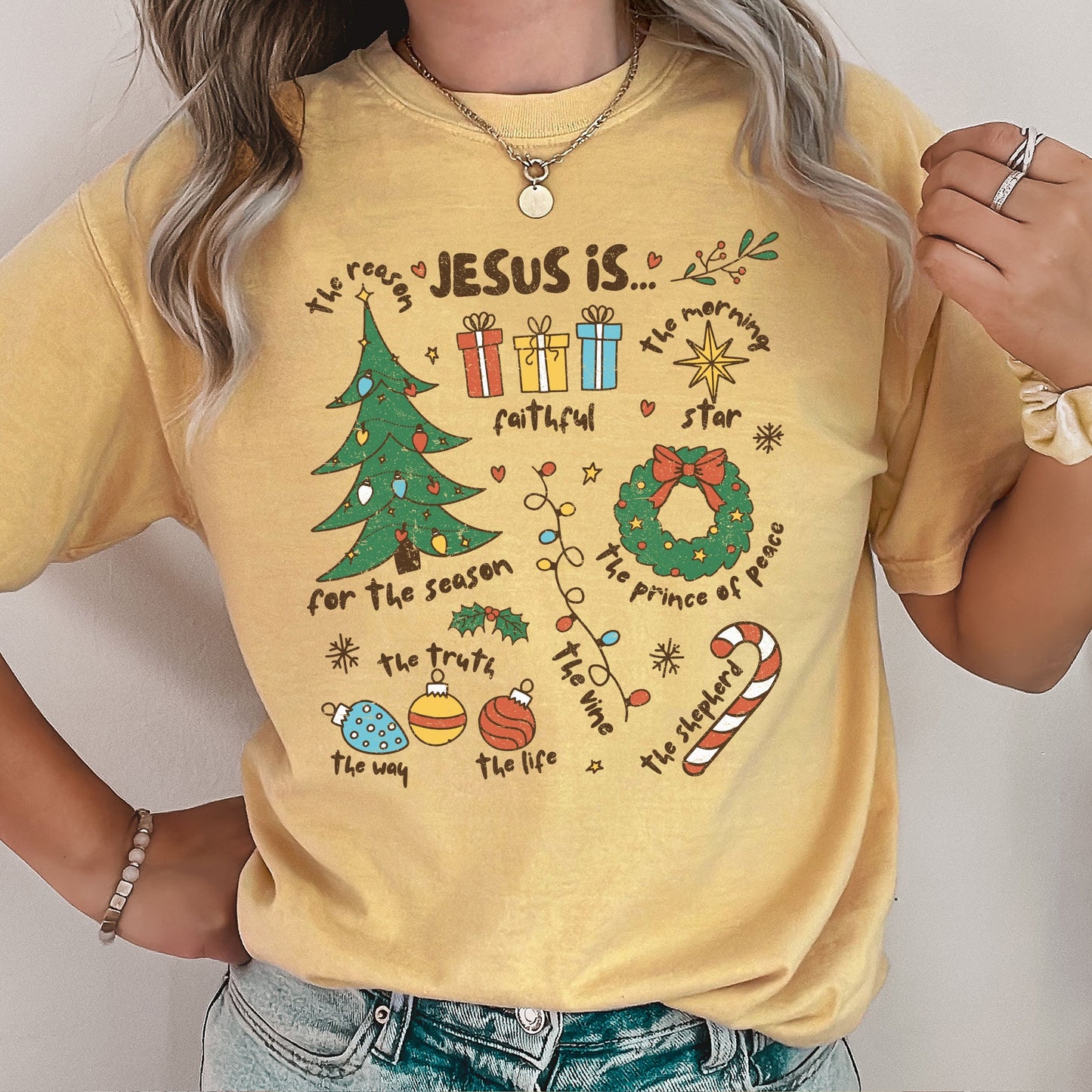 Jesus Is The Reason, Christmas, Religious, Christian, Comfort Colors, Tshirt
