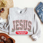 Jesus, Reason For The Season, Christmas, Religious, Christian, Leopard Print Sweatshirt