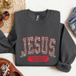 Jesus, Reason For The Season, Christmas, Religious, Christian, Leopard Print Sweatshirt