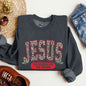 Jesus, Reason For The Season, Christmas, Religious, Christian, Leopard Print Sweatshirt