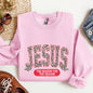 Jesus, Reason For The Season, Christmas, Religious, Christian, Leopard Print Sweatshirt