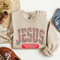 Jesus, Reason For The Season, Christmas, Religious, Christian, Leopard Print Sweatshirt