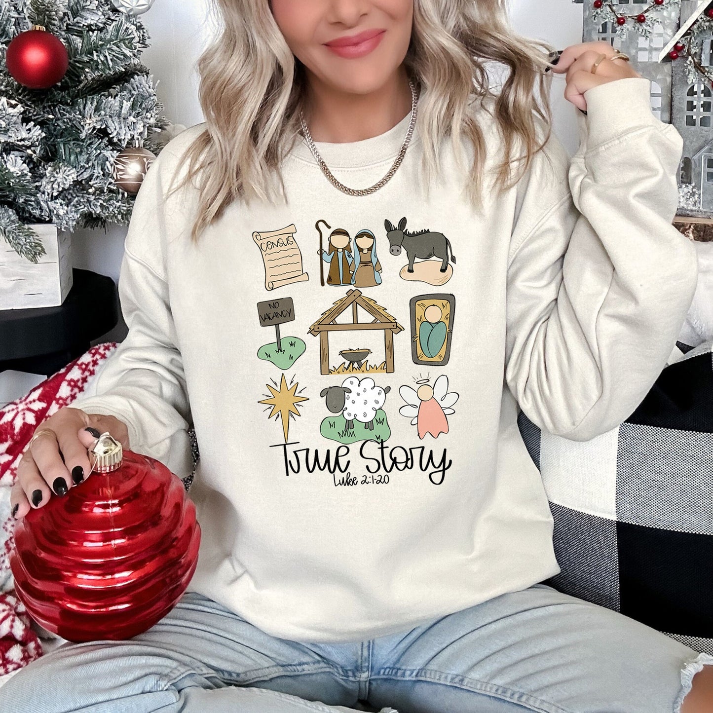 Jesus, True Story Christmas Sweatshirt