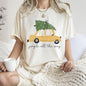 Jingle All The Way, Retro Car, Christmas Tree, Snow, Comfort Colors, Tshirt