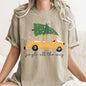 Jingle All The Way, Retro Car, Christmas Tree, Snow, Comfort Colors, Tshirt