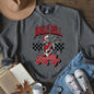 Jingle Bell Rocking, Skeleton, Rock Music, Retro Sweatshirt