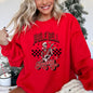 Jingle Bell Rocking, Skeleton, Rock Music, Retro Sweatshirt